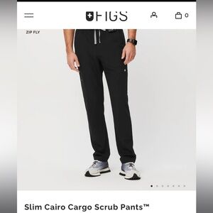 FIGS men’s black slim fit Large Cairo